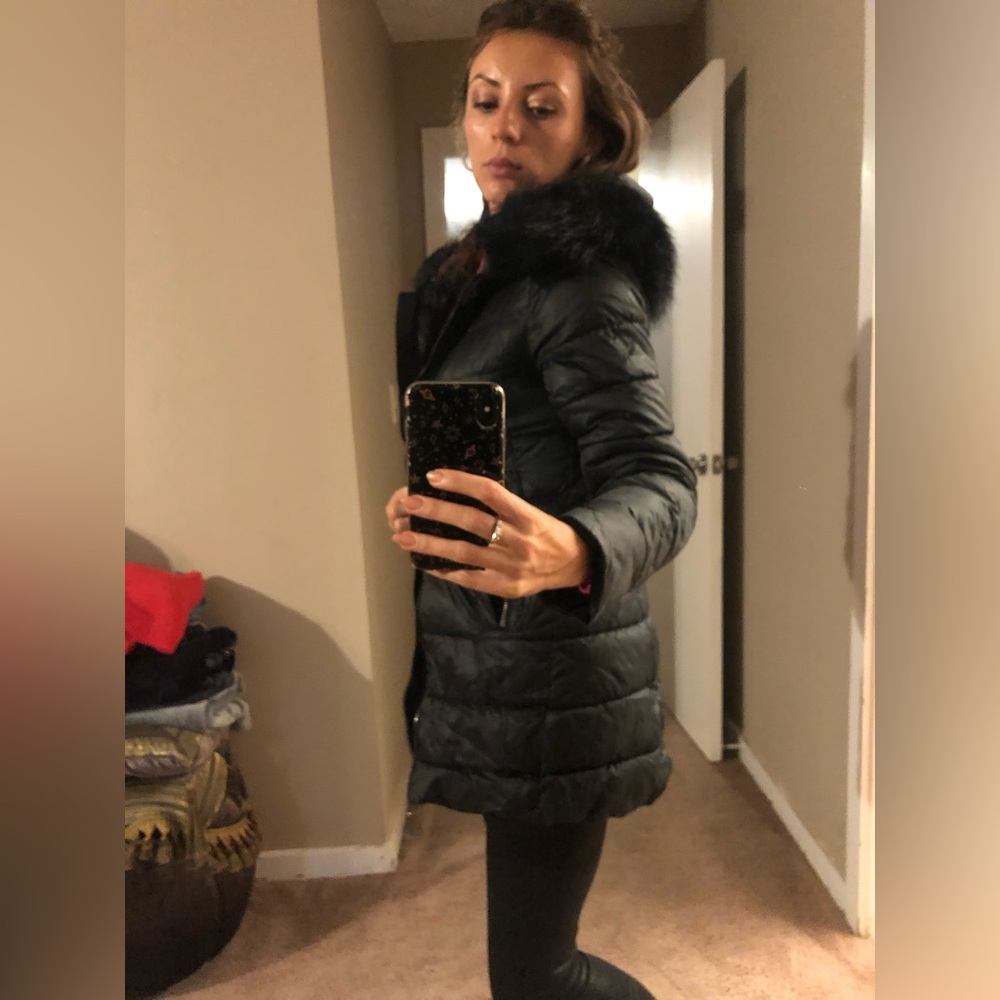 Winter hooded puffer jacket